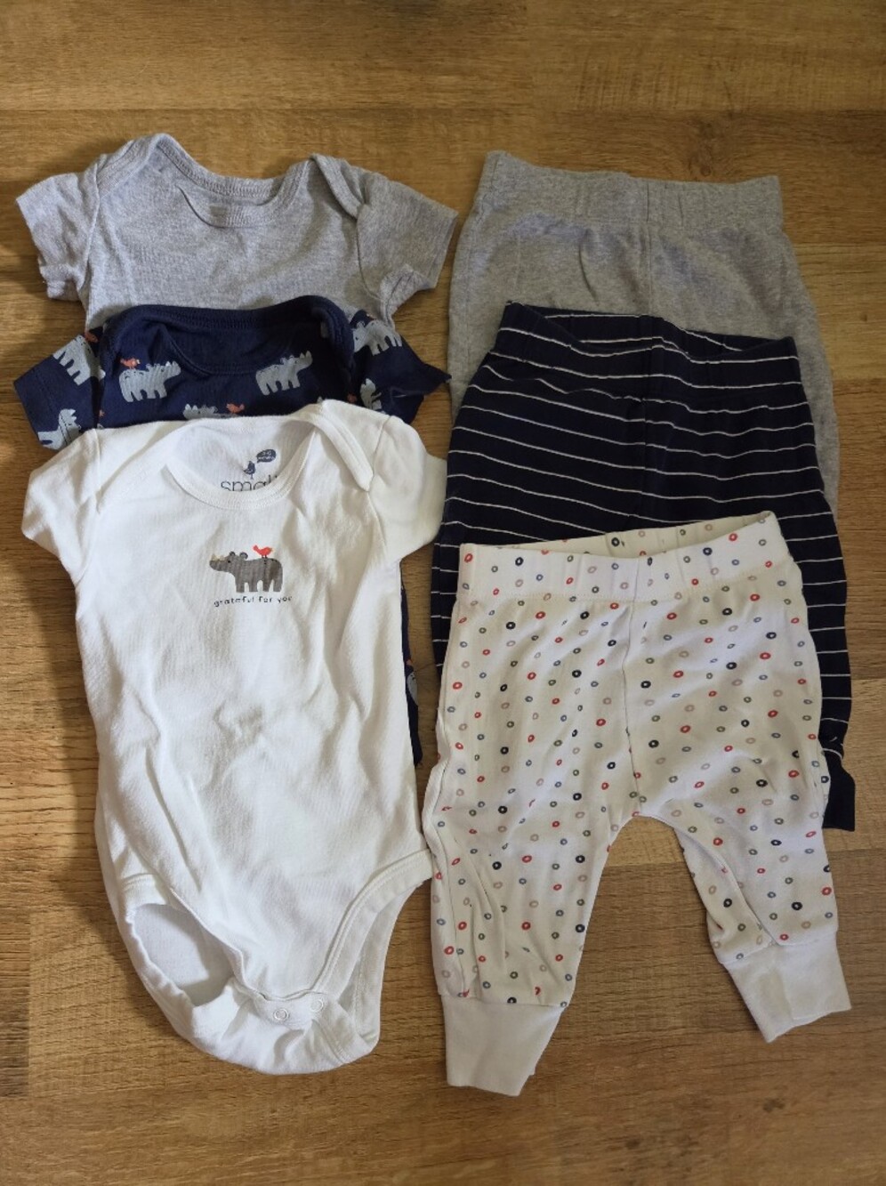 Small Story Organic Cotton Short Sleeve Bodysuit & Pant 6-Piece Gift Set